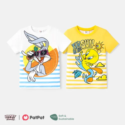 Looney Tunes Kid Girl/Boy Naia™ Character & Stripe Print Short-sleeve Tee
