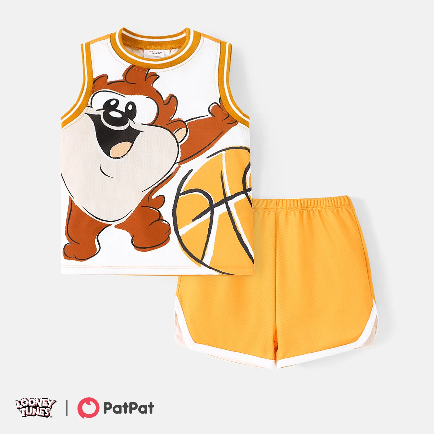 Looney Tunes Toddler Boy 2pcs Character Print Tank Top and Shorts Set Yellow
