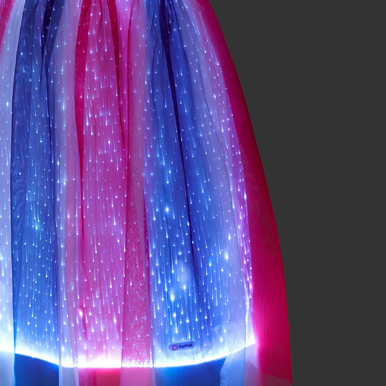 Go-Glow iluminando vestido de nó de laço com saia de luz para cima, incluindo controlador (bateria dentro) Vermelho big image 1