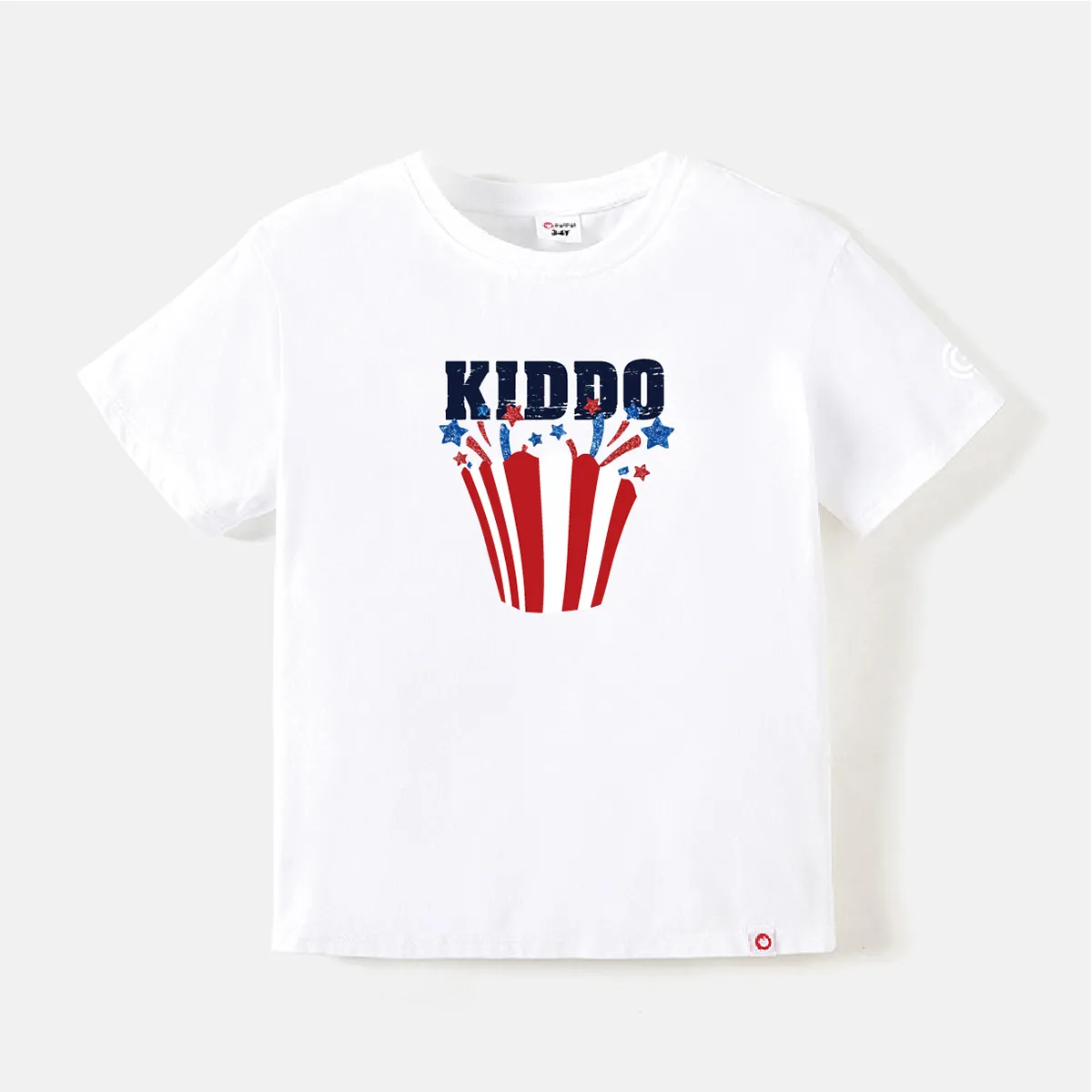 Go-Neat Water Repellent and Stain Resistant Family Matching Independence Day Short-sleeve Tee White