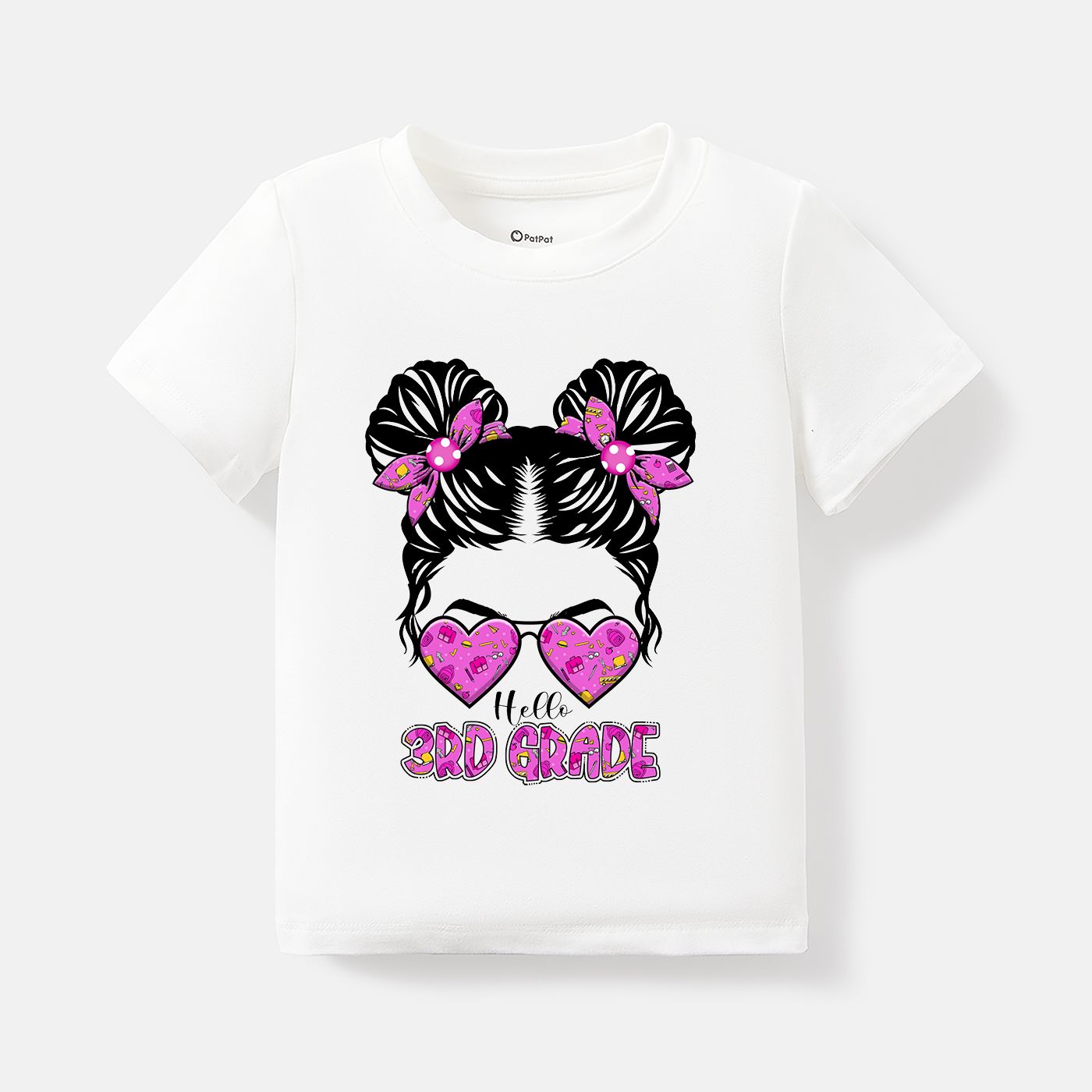 

Toddler Girl Figure Print Short-sleeve Cotton Tee