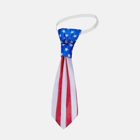 Go-Glow Light Up Stripe Necktie Including Controller (Battery Inside) Red/White big image 3