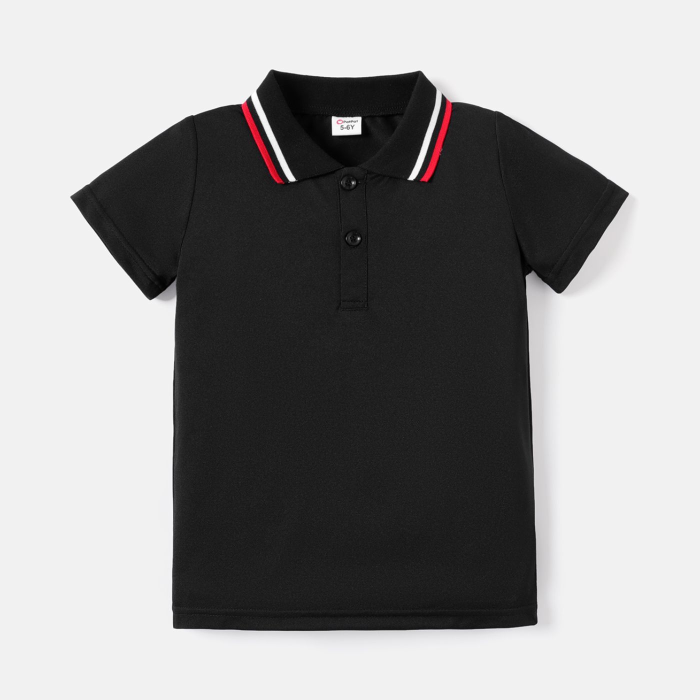 

Toddler Boy Striped Polo Neck Short-sleeve Tee