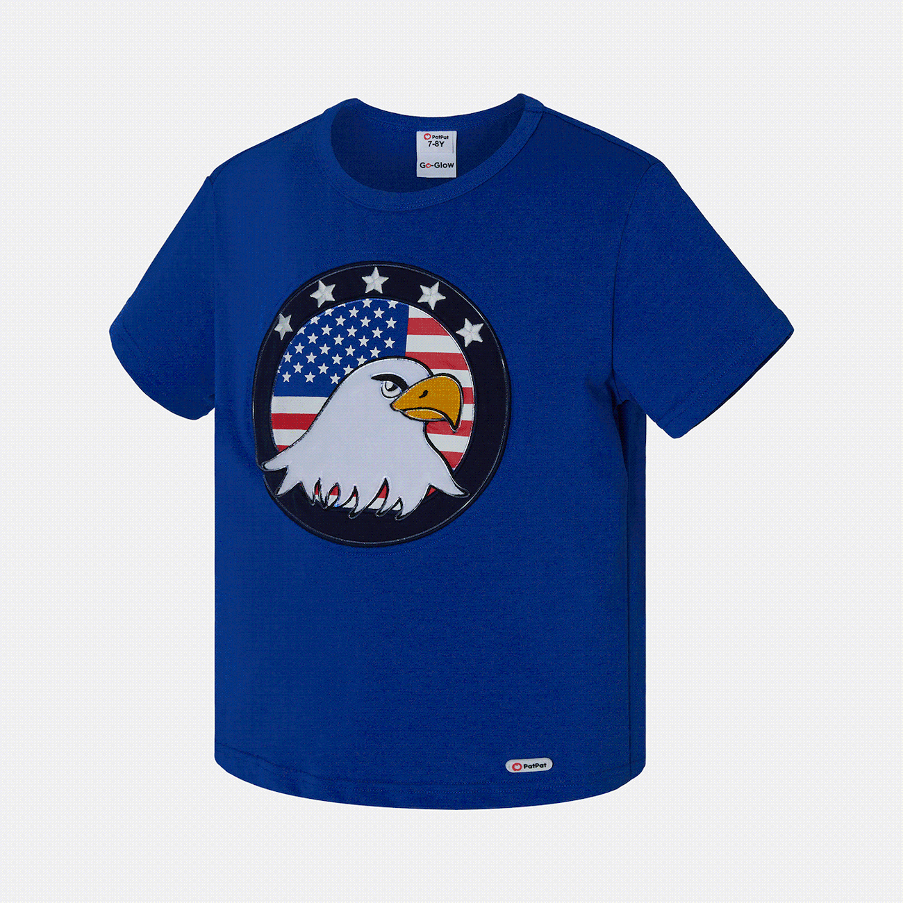 Go-Glow Illuminating T-shirt with Light Up Eagle Pattern Including Controller (Battery Inside) Blue big image 1
