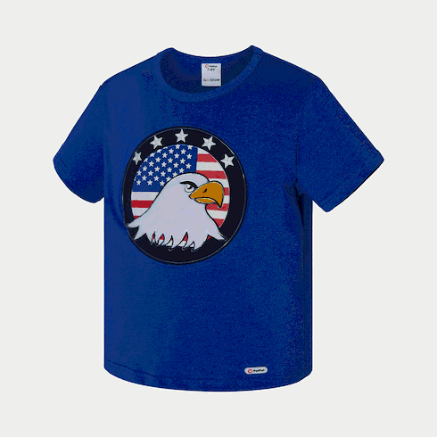 Go-Glow Illuminating T-shirt with Light Up Eagle Pattern Including Controller (Battery Inside) Blue big image 4