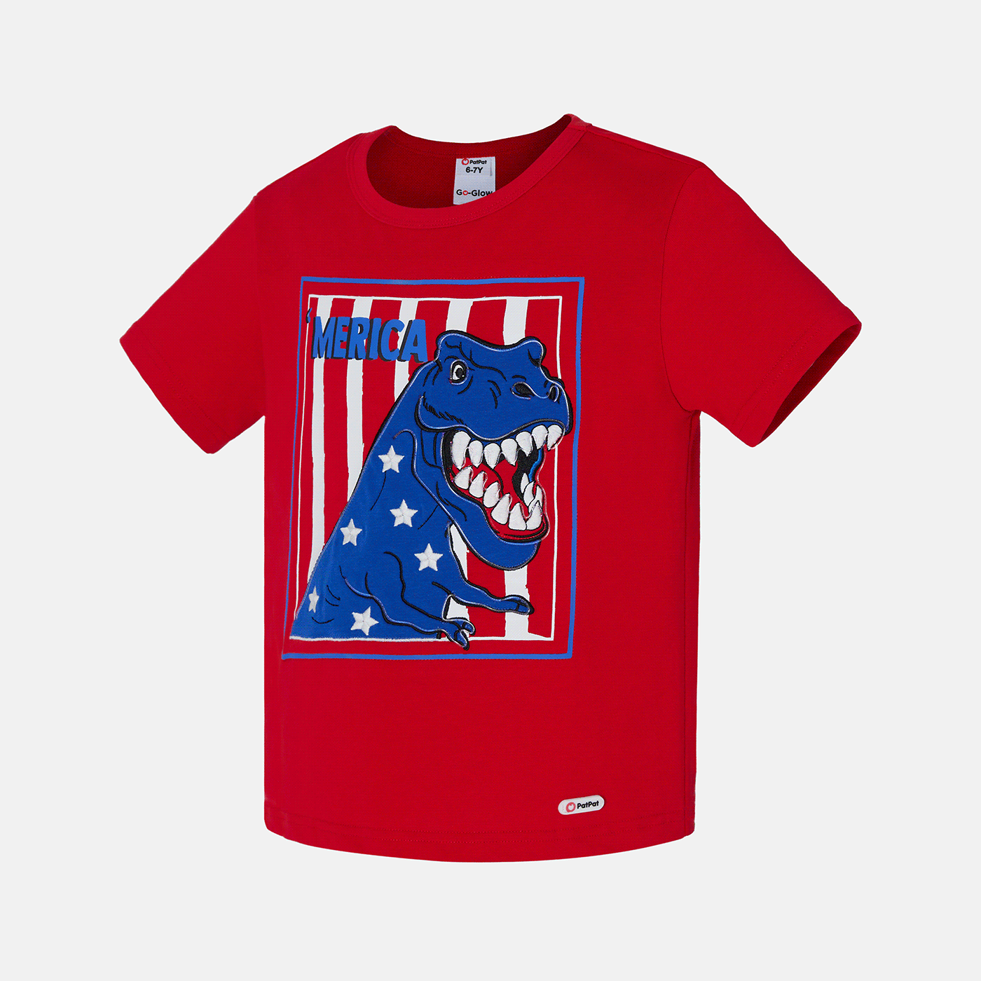 Go-Glow Illuminating T-shirt with Light Up Dinosaur Pattern Including Controller (Battery Inside) Red image 4