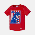 Go-Glow Illuminating T-shirt with Light Up Dinosaur Pattern Including Controller (Battery Inside) Red image 4
