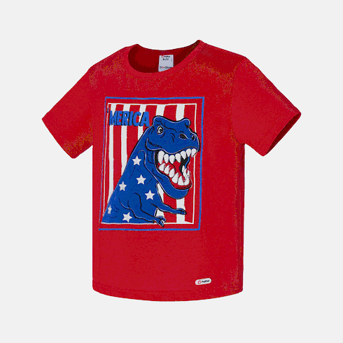 Go-Glow Illuminating T-shirt with Light Up Dinosaur Pattern Including Controller (Battery Inside) Red big image 4