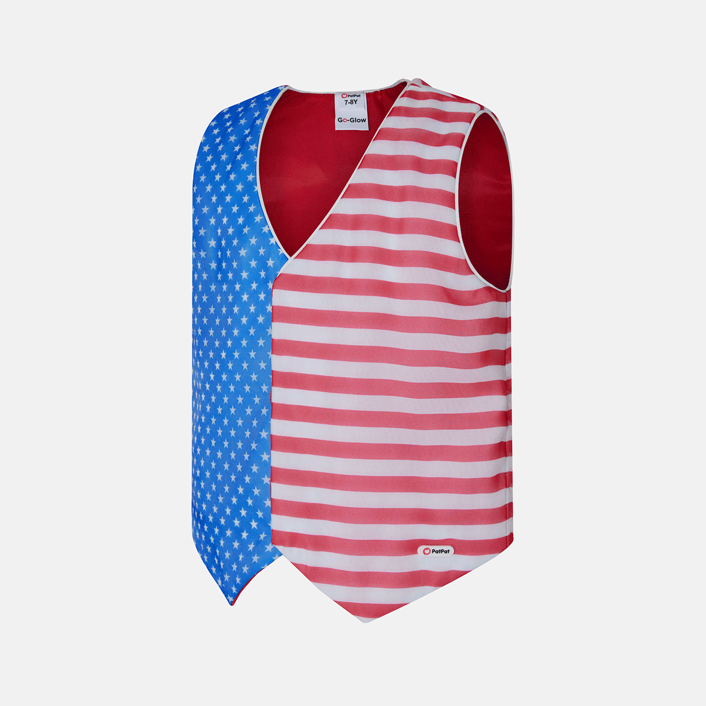 Go-Glow Light Up Contrast Vest Including Controller (Battery Inside) Red/White image 3