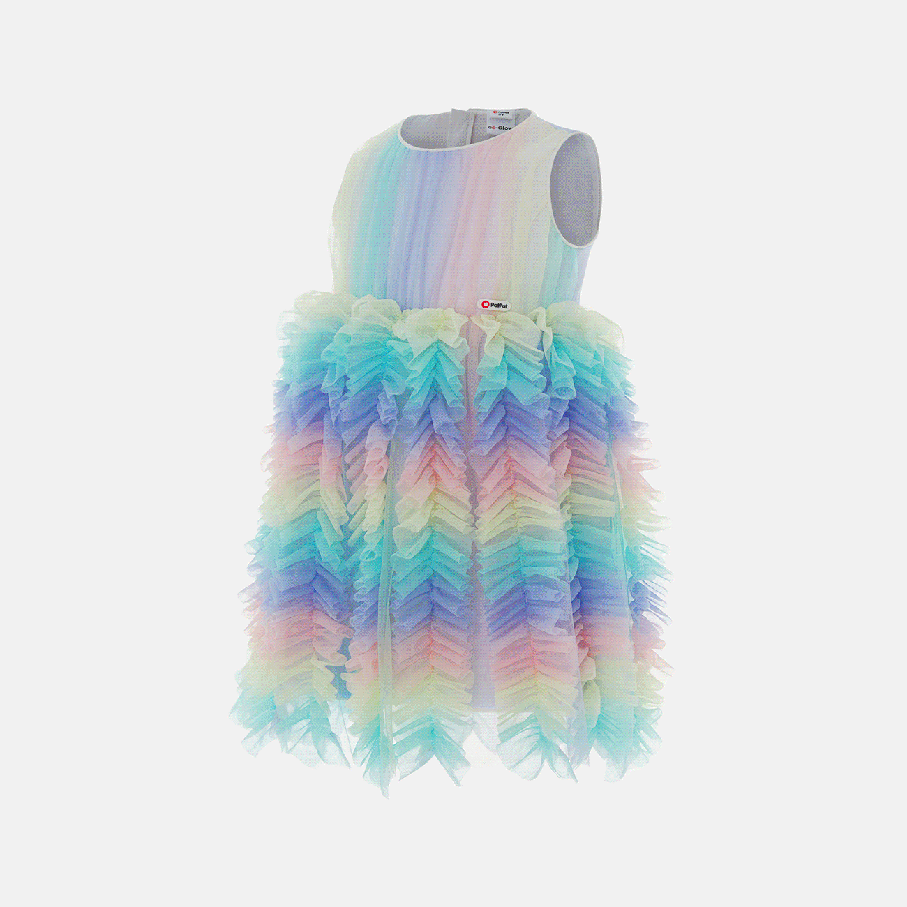 Go-Glow Light Up Robe de fête de princesse colorée avec jupe à volants, y compris le contrôleur (batterie intégrée) Multicolore big image 1