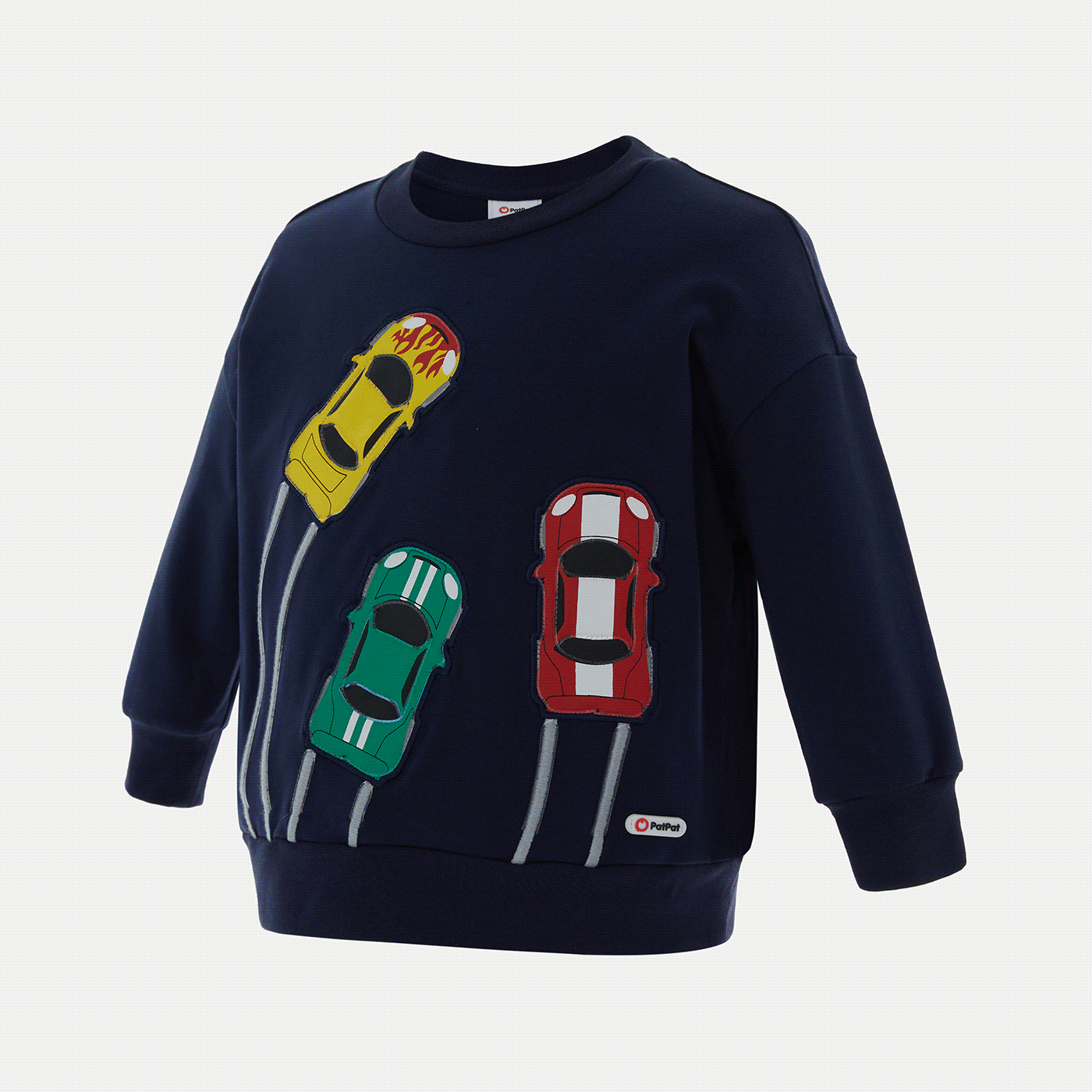Go-Glow Illuminating Sweatshirt with Light Up Racing Cars Including Controller (Built-In Battery) Dark Blue big image 4