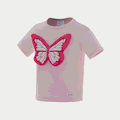 Go-Glow Illuminating T-shirt with Removable Light Up Butterfly Including Controller (Built-In Battery) Pink image 4