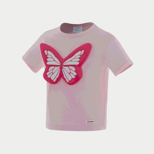 Go-Glow Illuminating T-shirt with Removable Light Up Butterfly Including Controller (Built-In Battery) Pink big image 4