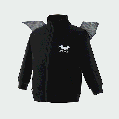 Go-Glow Illuminating Sweatshirt with Light Up Bat Wings Including Controller (Built-In Battery) Black big image 3