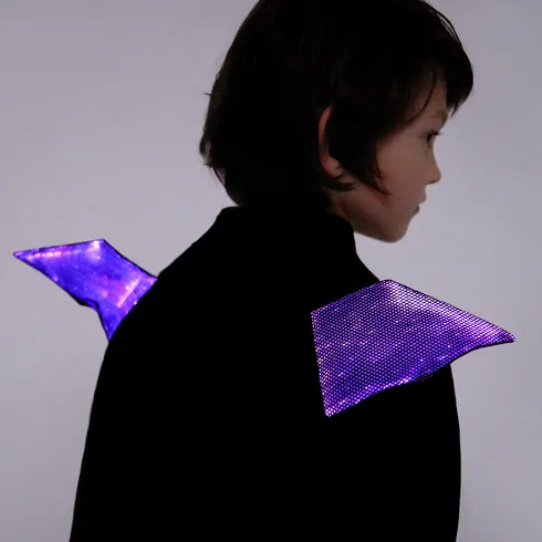 Go-Glow Illuminating Sweatshirt with Light Up Bat Wings Including Controller (Built-In Battery) Black big image 7