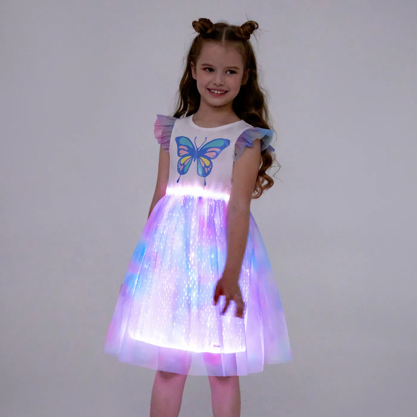 Go-Glow Illuminating Butterfly Dress With Light Up Skirt Including Controller (Built-In Battery) Multi-color image 5