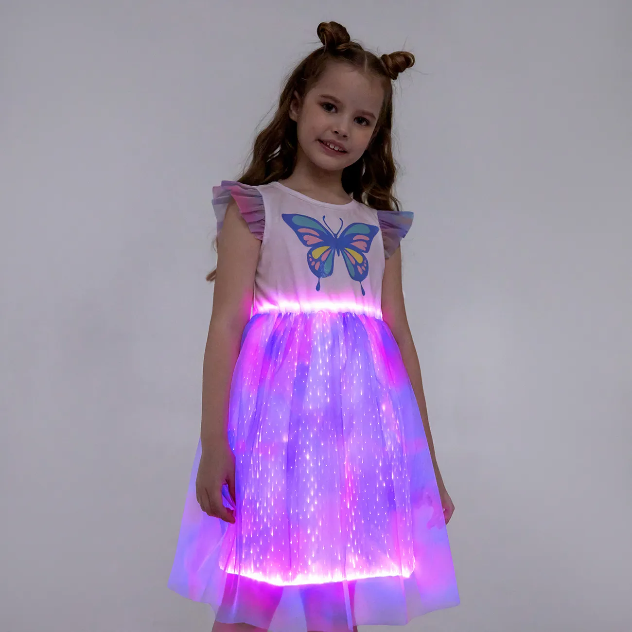 Go-Glow Illuminating Butterfly Dress With Light Up Skirt Including Controller (Built-In Battery) Multi-color big image 1