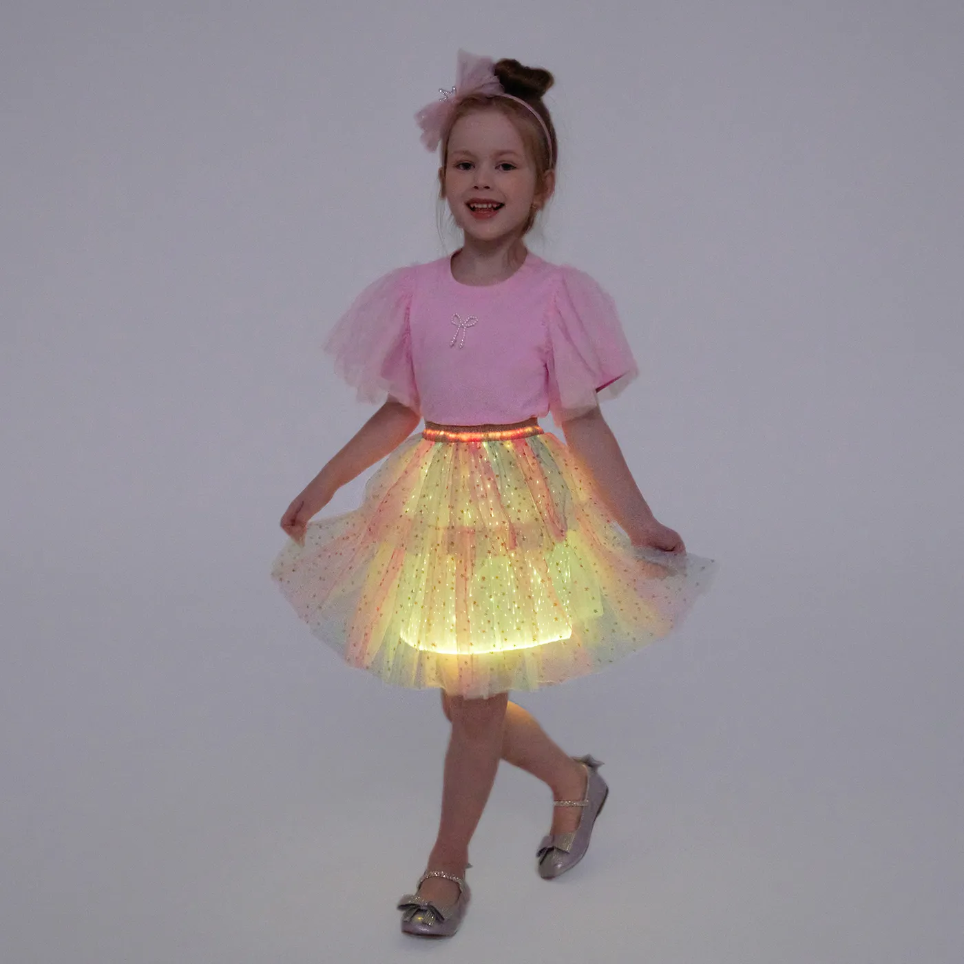 Go-Glow Light Up Colorful Skirt with Star Glitter Including Controller (Built-In Battery) Multi-color big image 7