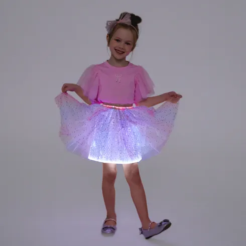 Go-Glow Light Up Colorful Skirt with Star Glitter Including Controller (Built-In Battery) Multi-color big image 2