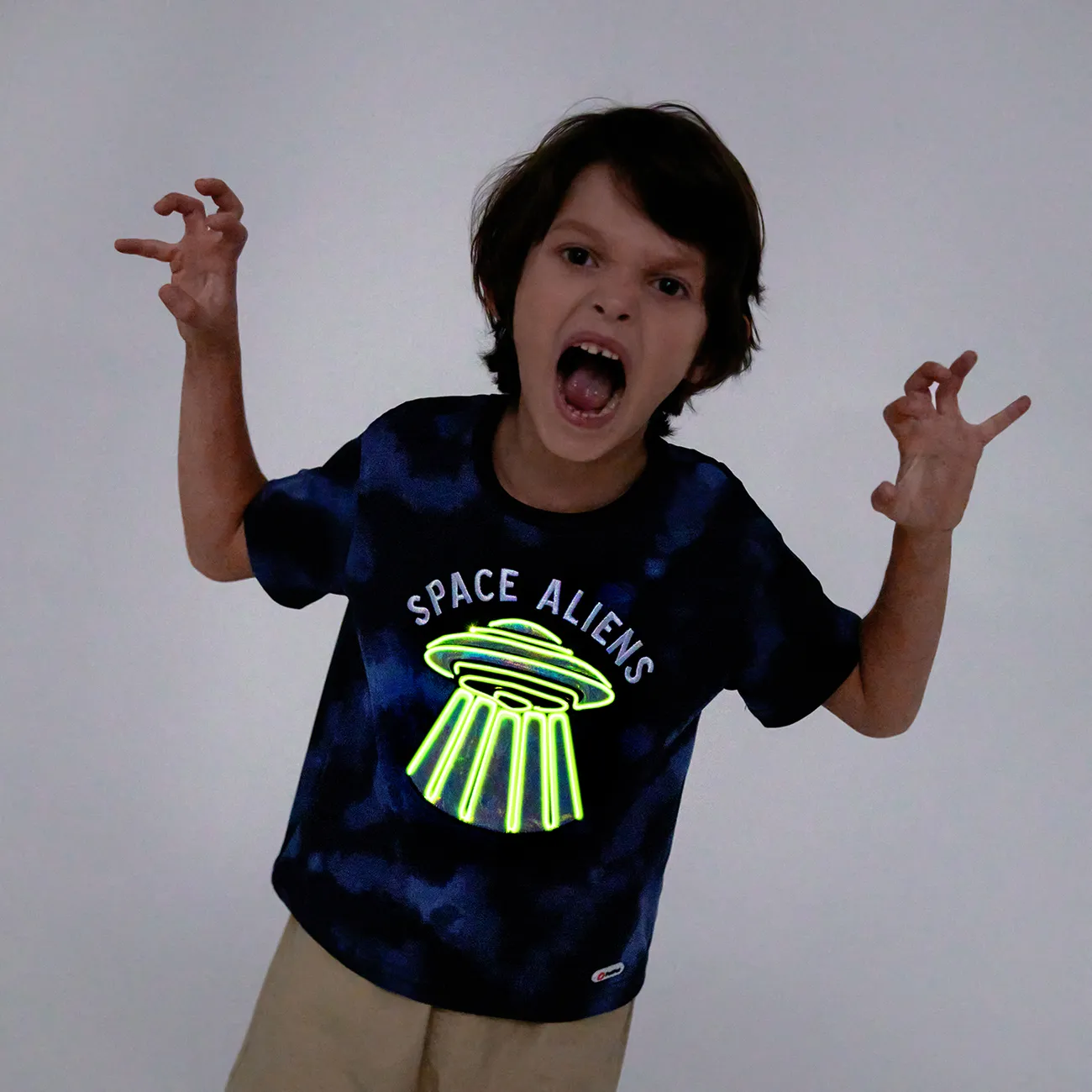 Kleinkinder Jungen Avantgardistisch Kurzärmelig T-Shirts dunkelblau big image 1