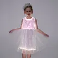 Go-Glow Light Up White Party Dress With Sequined Butterfly Including Controller (Built-In Battery) White image 5