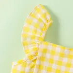 1pc Baby Girl Plaid&Lemon&Fruit Sweet Dress  image 4