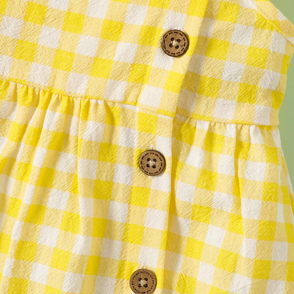 1pc Baby Girl Plaid&Lemon&Fruit Sweet Dress  big image 6