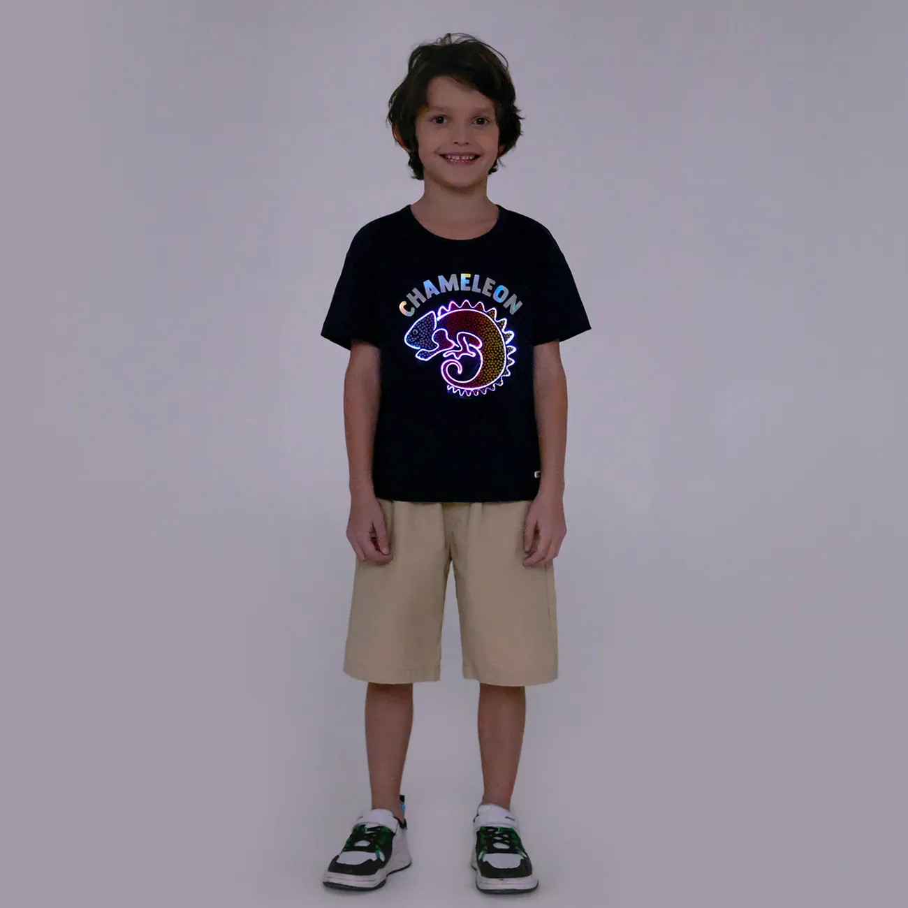 Enfant en bas âge Garçon Enfantin Manches courtes T-Shirt Marine big image 1