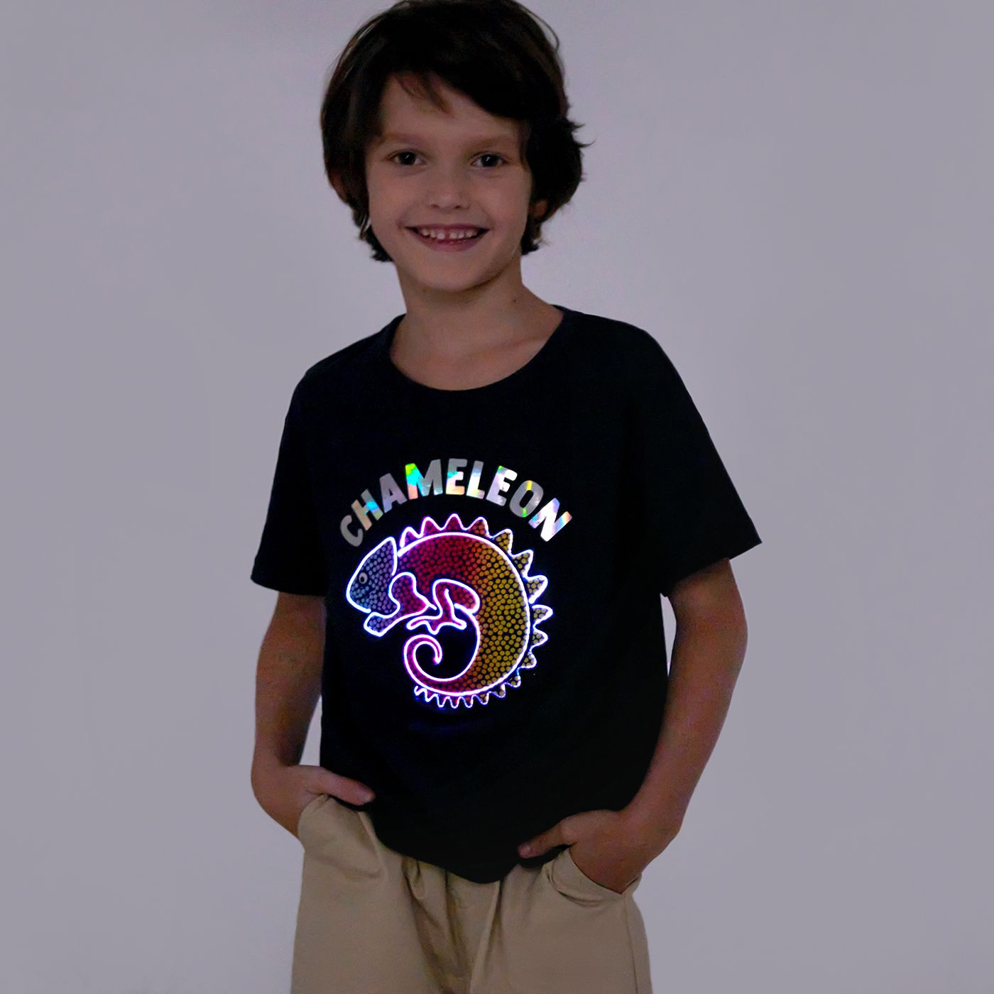 T-shirt Lumineux Go-Glow Avec Caméléon Lumineux, Y Compris Le Contrôleur (batterie Intégrée)