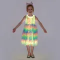 Go-Glow Light Up Colorful Princess Party Dress with Ruffled Skirt Including Controller (Built-In Battery) Multi-color image 5