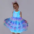 Go-Glow Light Up Colorful Princess Party Dress with Ruffled Skirt Including Controller (Built-In Battery) Multi-color image 4