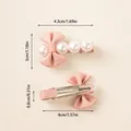 2-pack Toddler/Kid Pearl Mini Bow Hairpin (with Cardboard)  image 4