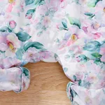 Baby Girl Allover Floral Print Bow Decor Strappy Jumpsuit  image 6