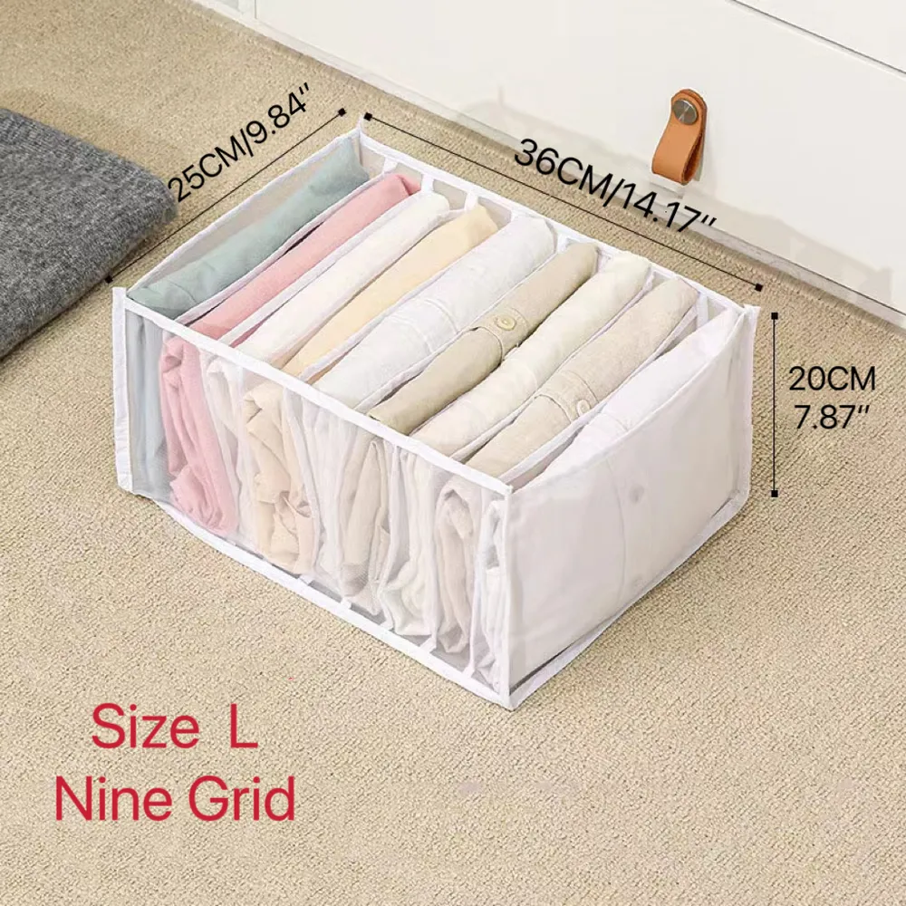 1pc/3pcs Foldable Drawer Organizers Mesh Divider Organizers Collapsible Closet Clothes Organizer Storage Box for Jeans T-shirt Socks Leggings big image 7
