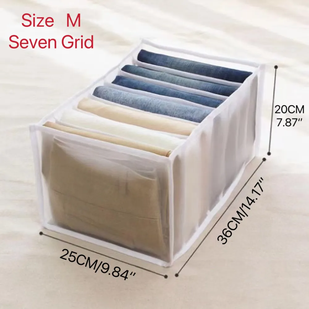 1pc/3pcs Foldable Drawer Organizers Mesh Divider Organizers Collapsible Closet Clothes Organizer Storage Box for Jeans T-shirt Socks Leggings big image 6