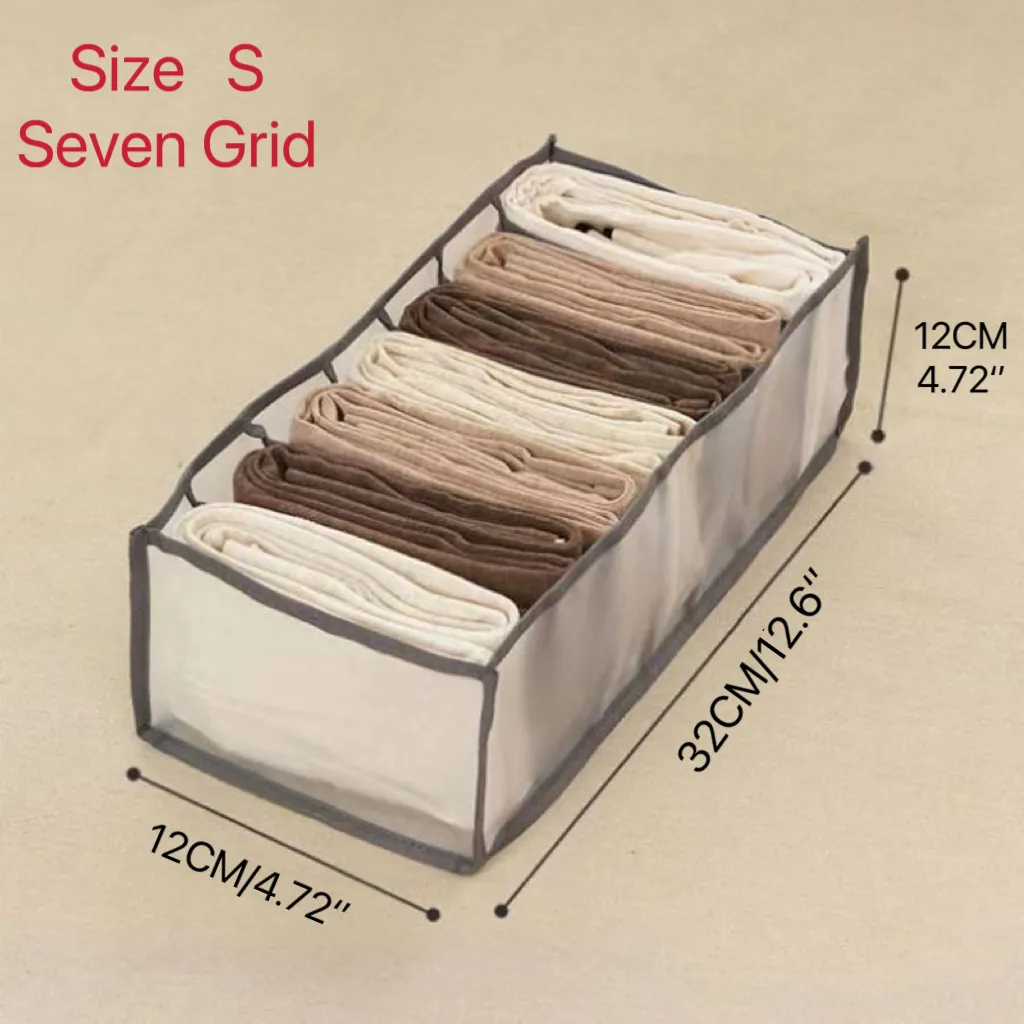 1pc/3pcs Foldable Drawer Organizers Mesh Divider Organizers Collapsible Closet Clothes Organizer Storage Box for Jeans T-shirt Socks Leggings Grey image 5