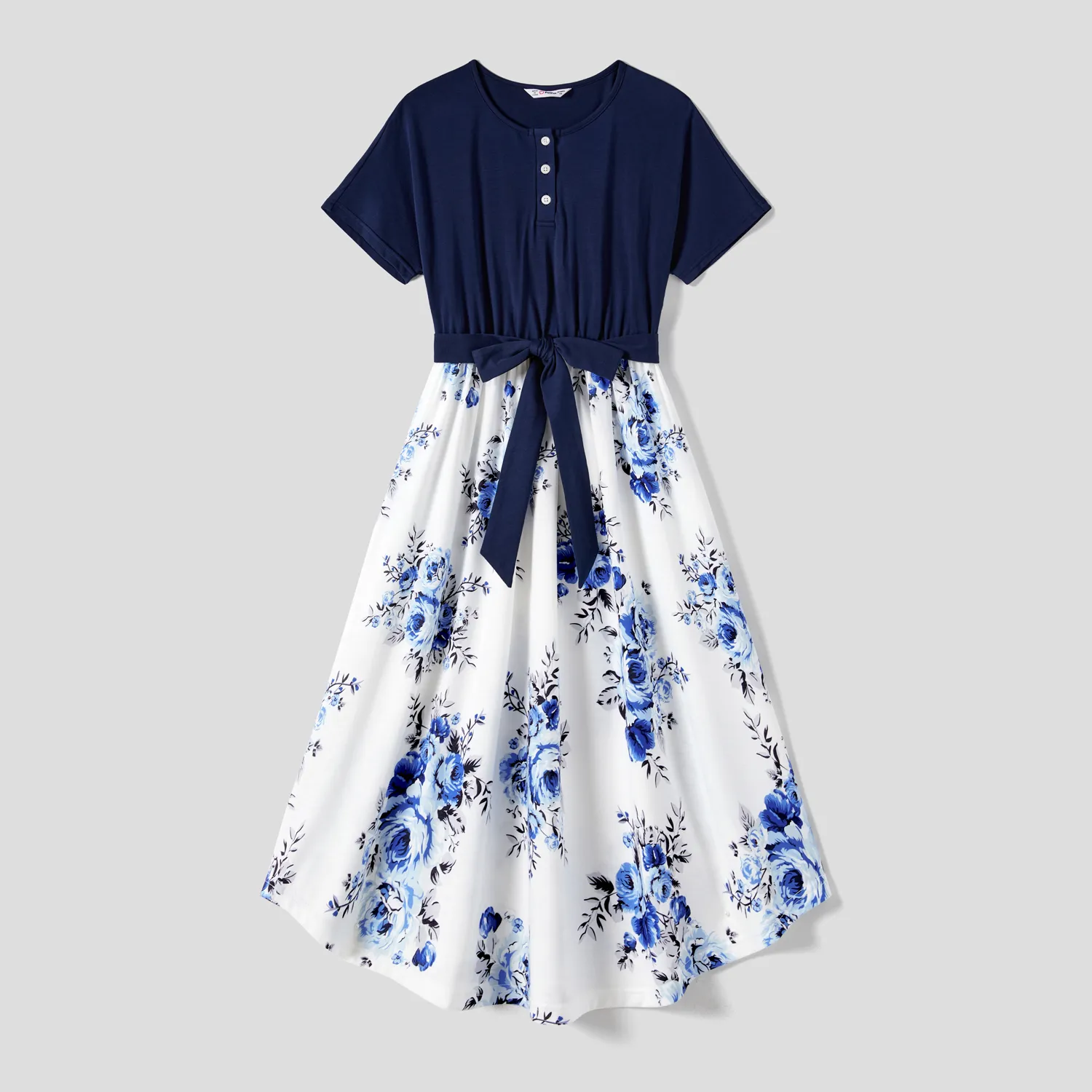 

Family Matching Allover Floral Print Dresses and Short-sleeve Colorblock T-shirts Sets