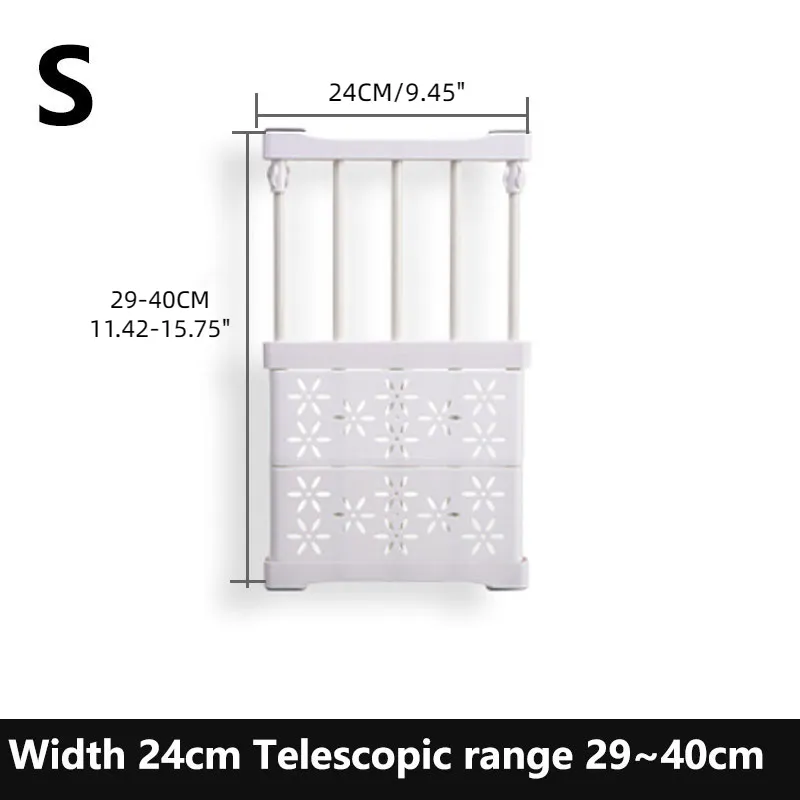Adjustable Shelves Closet Wardrobe Organizers Storage Shelves Wall Mounted Telescopic Racks big image 7