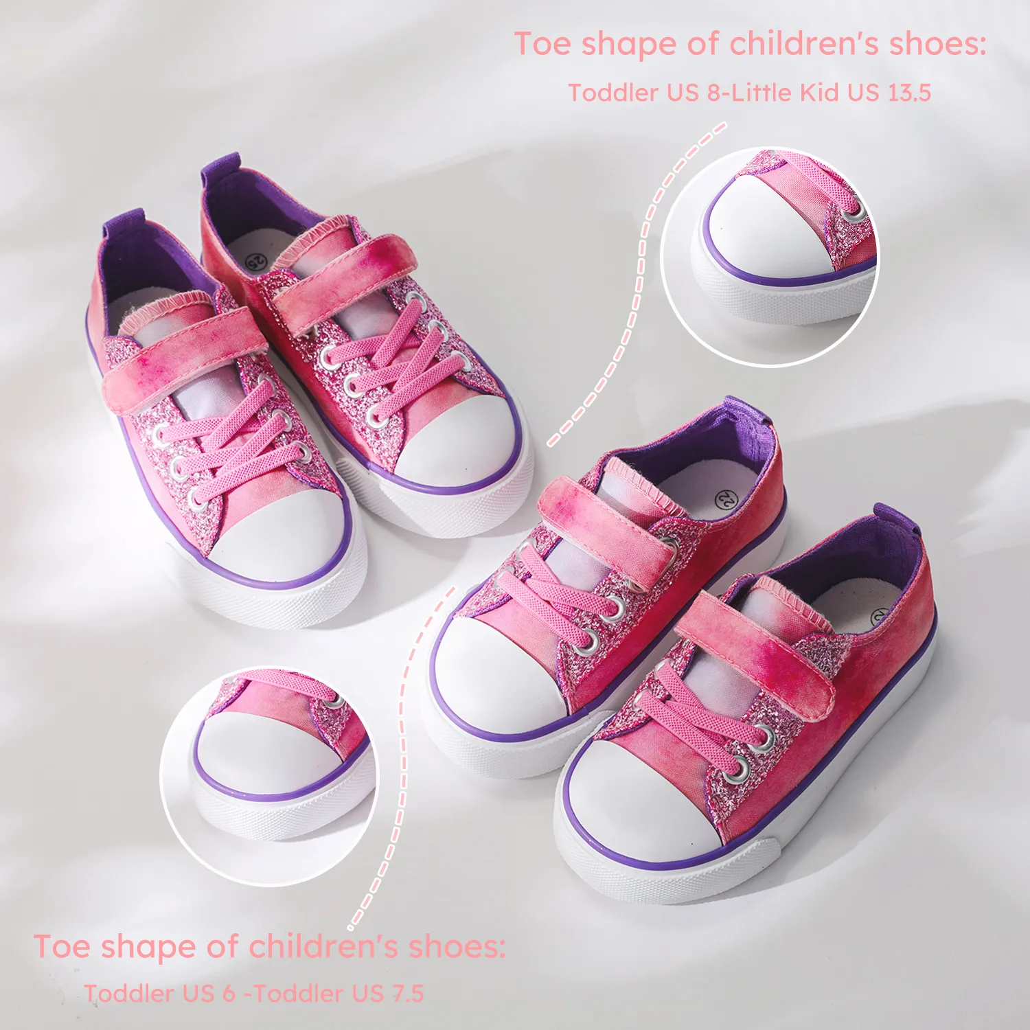 Toddler / Kid Vulcanized Sole Glitter Velcro Soft Sole Casual Shoes