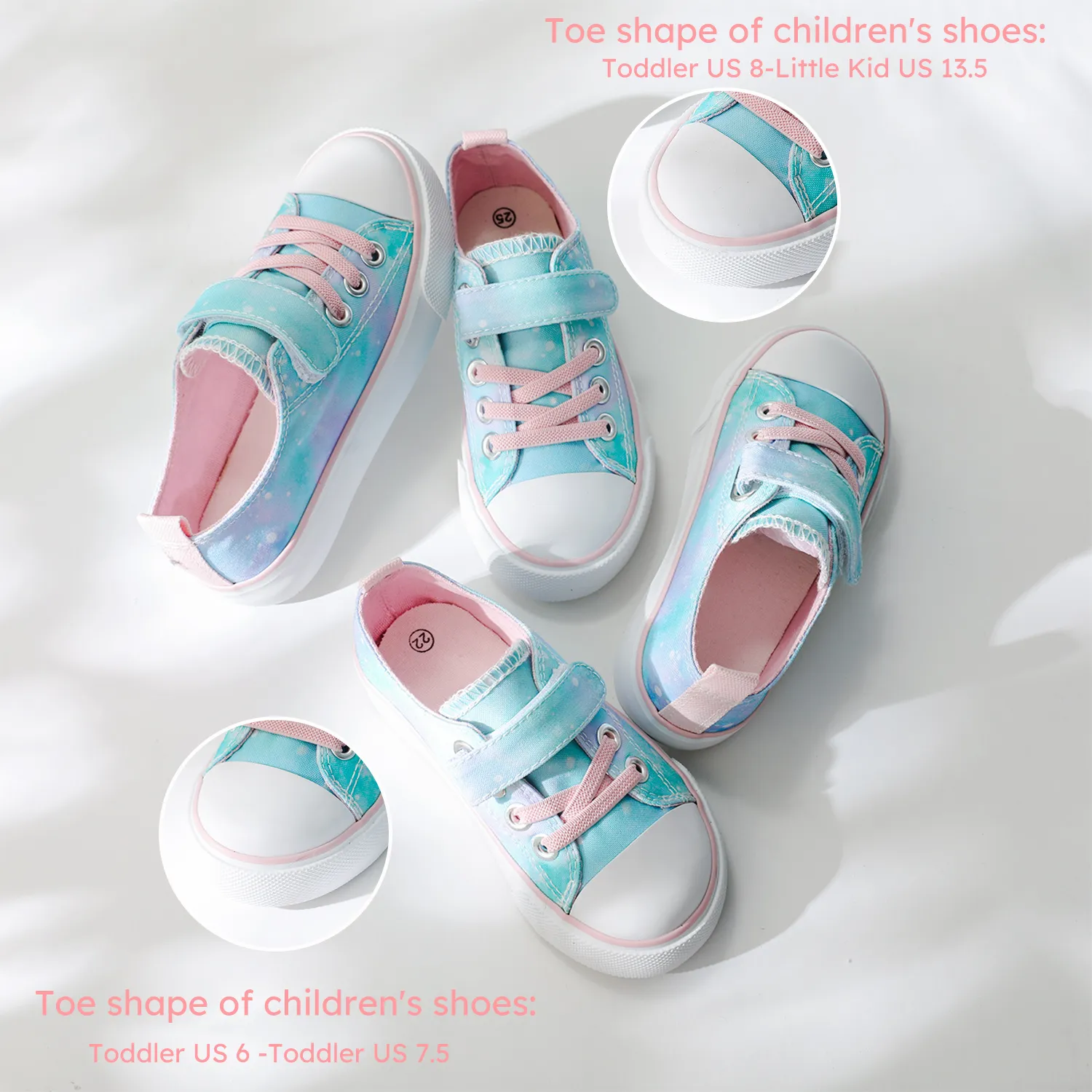 Toddler/Kids Vulcanized Sole Glitter Velcro Soft Sole Casual Shoes