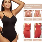 Shapewear for Women Tummy Control Body Shaper Zipper Open Bust Bodysuit  image 2
