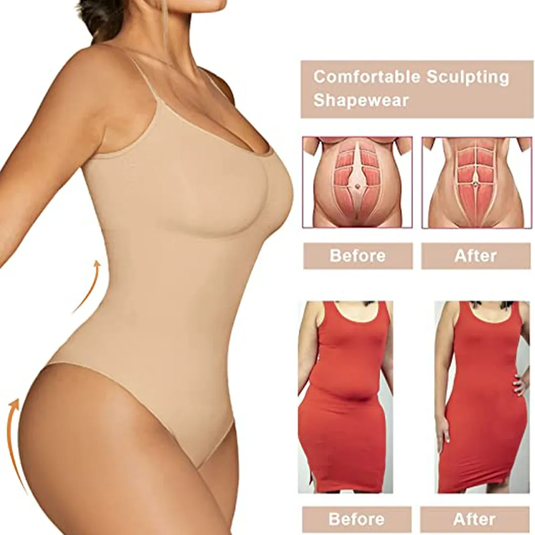 Shapewear For Women Tummy Control Body Shaper Zipper Open Bust
