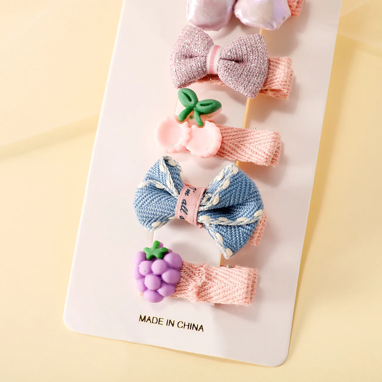 5-pack Toddler/Kid Cute Handmade Hairpin Light Pink big image 1