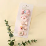 5-pack Toddler/Kid Cute Handmade Hairpin Pink