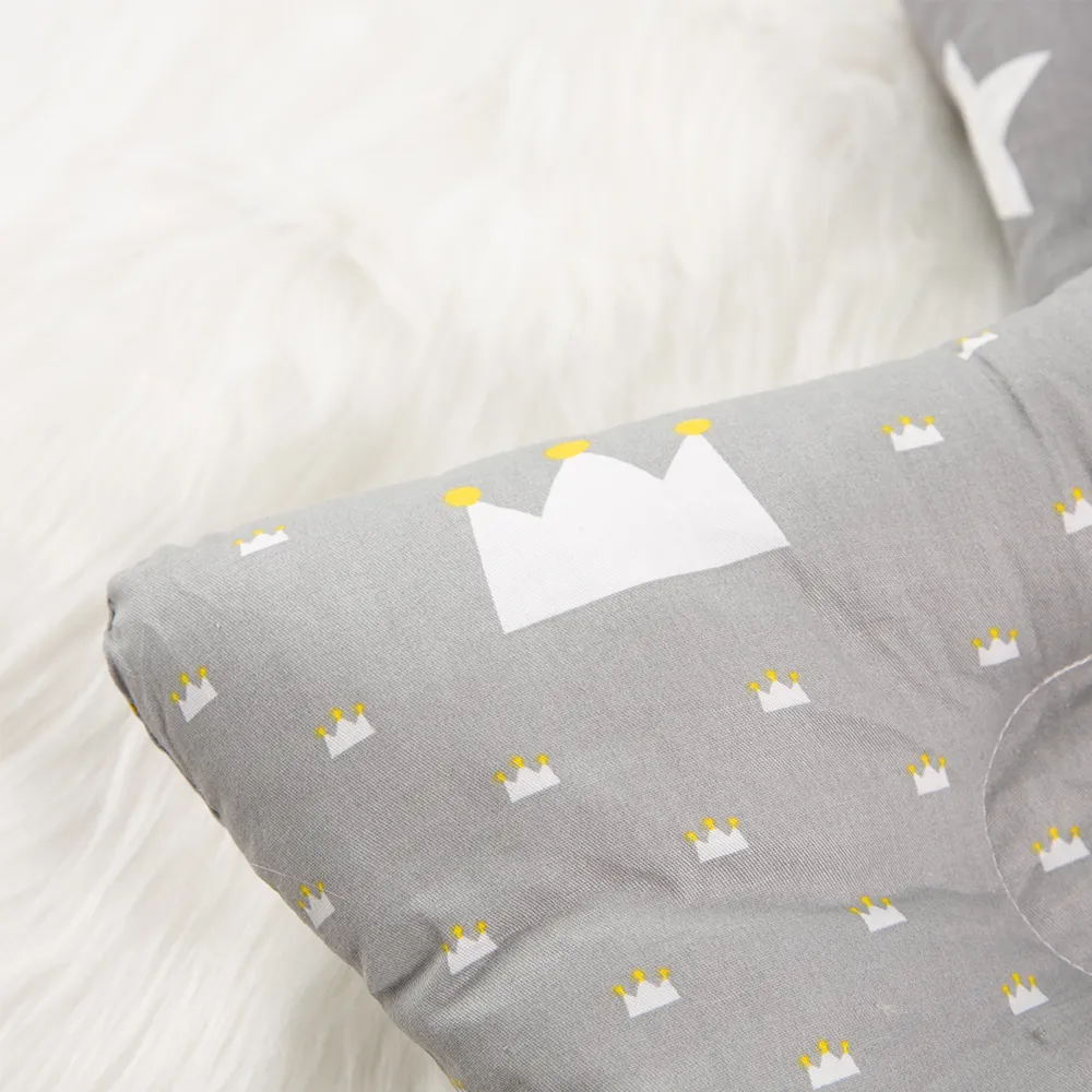 100% Cotton Baby Pillow Newborn Baby Anti Flat Head Baby Sleep Pillow Baby Bedding Sleep Positioner Support Pillow (25*19 cm/9.84*7.48inch  0-24 months)  image 3