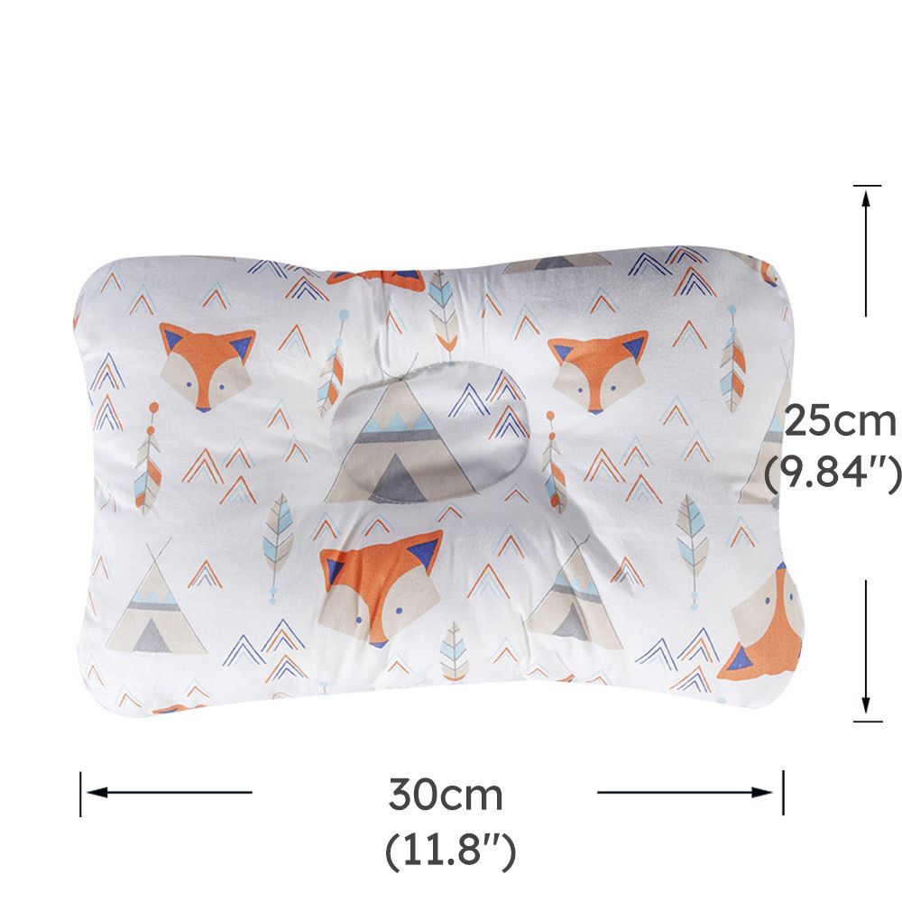 100% Cotton Baby Pillow Newborn Baby Anti Flat Head Baby Sleep Pillow Baby Bedding Sleep Positioner Support Pillow (25*19 Cm/9.84*7.48inch  0-12 Month
