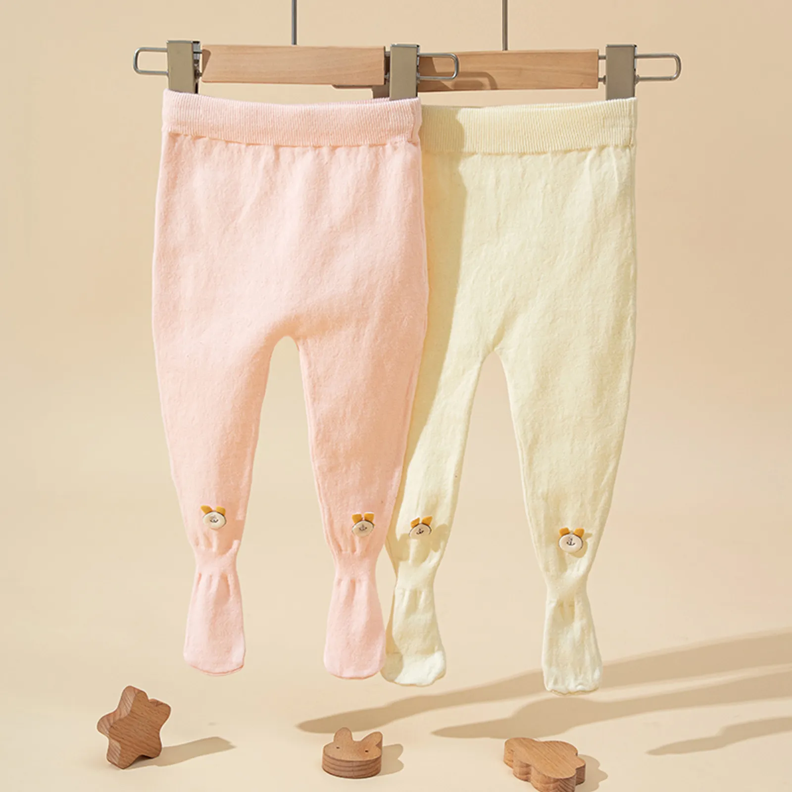 Baby Girl Rabbit Graphic Solid Leggings   image 6