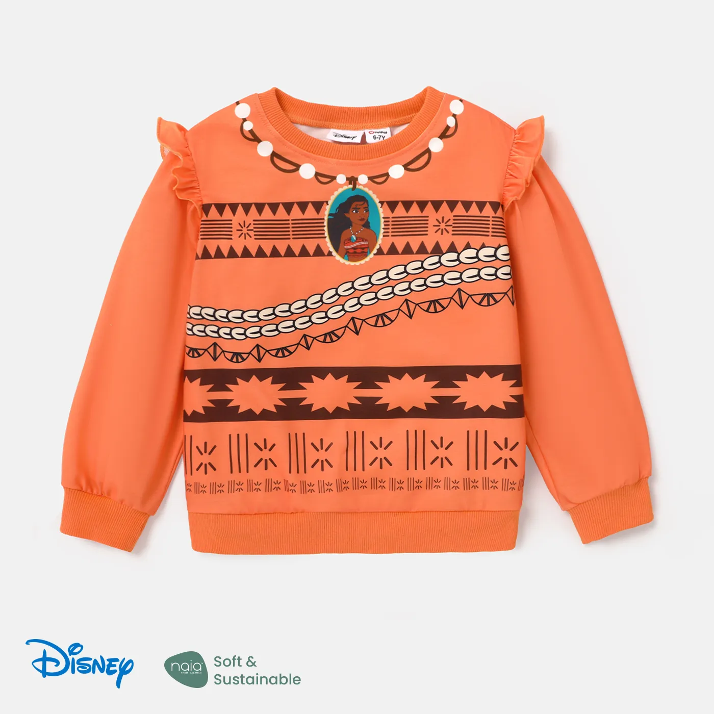 Disney Princess Kid Girl Naia™ Ruffle Trim Long-sleeve Pullover 