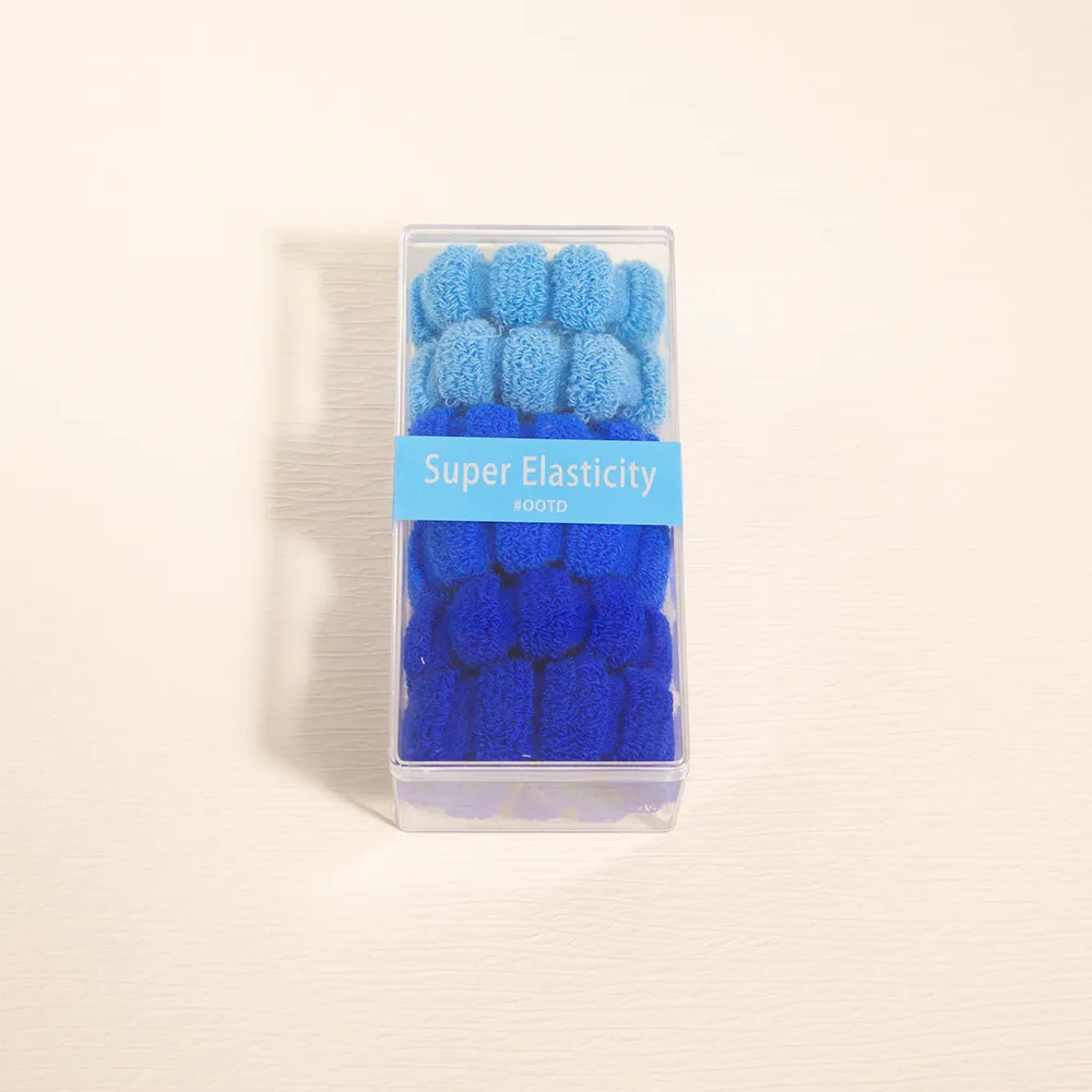 6-pack Candy Color Headbands for Girls Blue