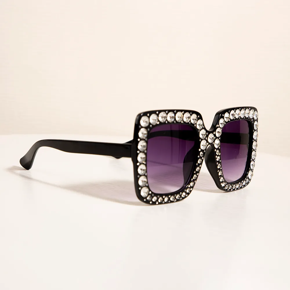 Kid Fashion Geometric Frame Rhinestones Sunglasses  big image 3